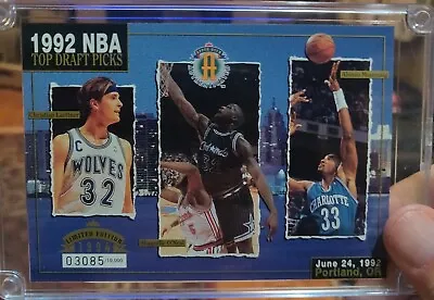 1994 UPPER DECK AUTH UDA Over-Sized 92'-93' NBA TOP DRAFT PICKS 03085/10000 • $9.95