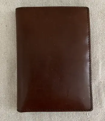 Genuine Italian Leather HTF Vertical Bifold Wallet Italy Excellent Condition • $49