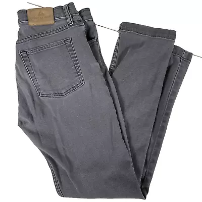 American Giant Roughneck Stretch Canvas Slim Jeans Men 32x32 Gray Made In USA • $44.99