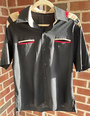 Vintage King Louie Bowling Shirt Size M/L USA Black Red Tan “To Each His Own” • $29.99