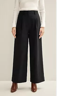 Trenery Country Road Black Wide Leg Pants Size 12 Bnwt Rrp$179 • $40