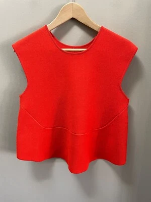 $60 • Buy Scanlan Theodore Crepe Knit Orange Top Size Medium