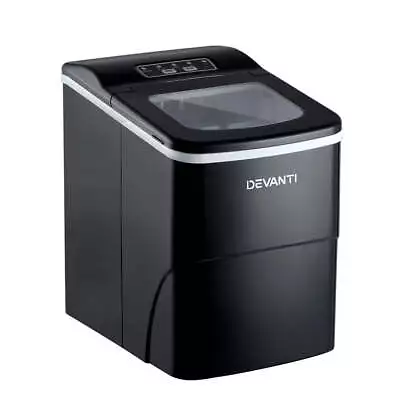 DEVANTi Portable Ice Cube Maker Machine 2L Home Bar Benchtop Easy Quick Black • $137.95