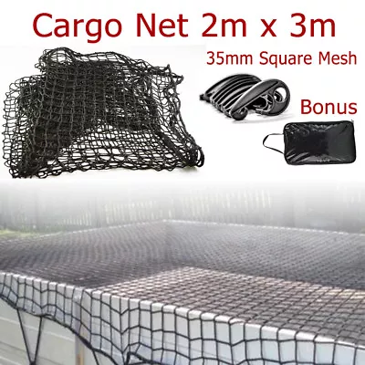 $27.97 • Buy 2m X 3m Cargo Net 35mm Square Mesh Heavy Duty Large Safe Ute Trailer Boat Trucks