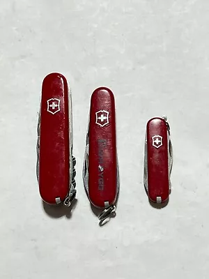 Lot Of 3 Victorinox Swiss Army Knives - Climber - Smal Tinker - Rally • $27.99