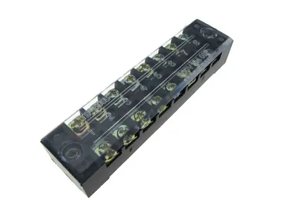 8 Position Screw Barrier Strip Terminal Block W/ Cover 15A • $2.68