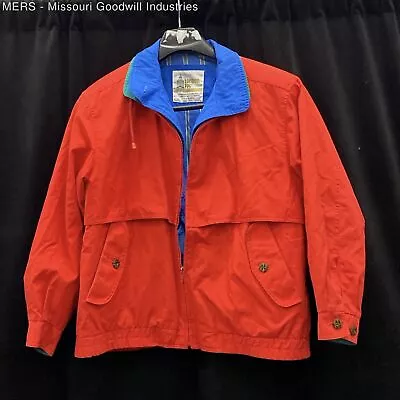 London Fog Men Red Vintage Full Zip Weather Resistant Jacket - Size M • $12.99