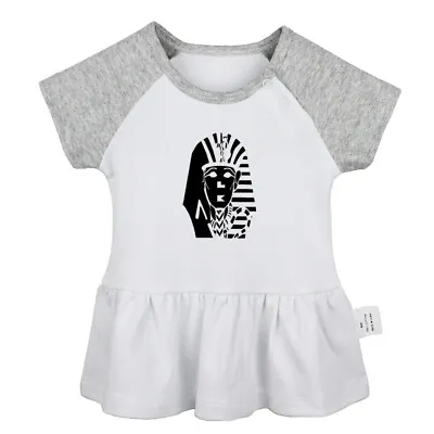 Last Kings Pharaoh Face Egyptian Hip Hop Baby Girl Dresses Infant Cotton Clothes • $19.78