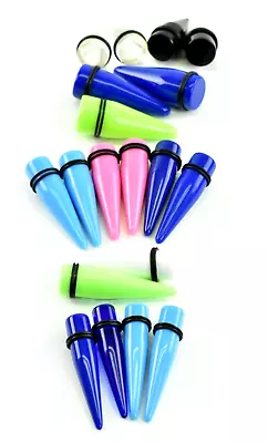 Acrylic Straight Spike Taper Expander Ear Stretcher Ear Plug Gauges 9/16  To 1  • $2.99