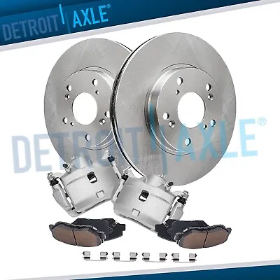 Front Disc Rotors Brake Calipers Ceramic Brake Pad Kit For Honda CR-V Element • $184.22