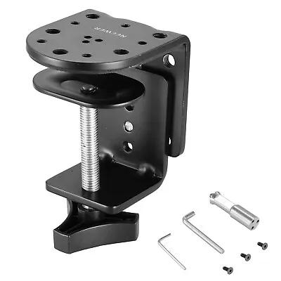 NEEWER Adjustable Metal Heavy Duty C Clamp With Mounting Column For Light Stand • £31.99