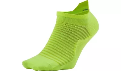 Nike Spark Lightweight No Show Running Socks Volt Green Mens 10 - 11.5 1 Pair • $14.99