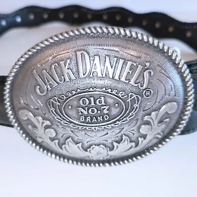 $28.98 • Buy Tony Lama Jack Daniels Buckle Mens Size 38 Genuine Leather Concho Western Belt
