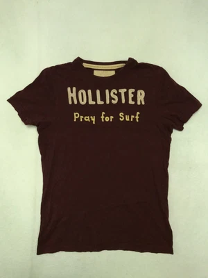$13.99 • Buy Hollister Pray For Surf Red Size M Slim T-Shirt Graphic Adult Red Tee Cotton Top
