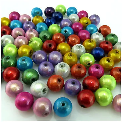 100 4mm 3d Illusion Miracle Round Acrylic Beads For Jewellery Making - Uk Seller • £1.99