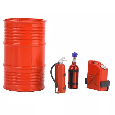 (Red)Fire Extinguisher Oil Drum Shovel Nitrogen Bottle Fit For SCX10 D90 HG5 • $24.02