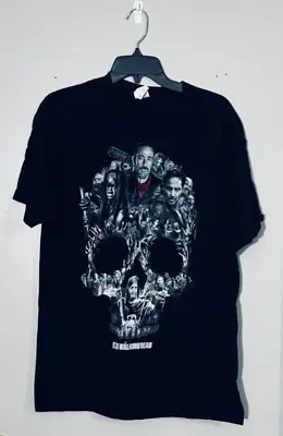 🌟 The Walking Dead Negan Skull Characters Shirt Black Mens Size XLarge • $14.99