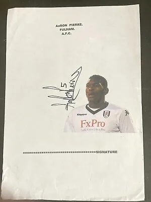 £2.50 • Buy Aaron Pierre - Fulham Fc Signed Picture 