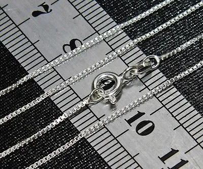 STERLING SILVER 20 Inch BOX CHAIN 2.1g - Strong & Durable - SOLID 925 SILVER • £7.95