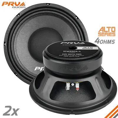 2x PRV Audio 10W650A-4 Midbass ALTO Car Audio 10  Speakers 4 Ohm 10A PRO 1300W • $125.82