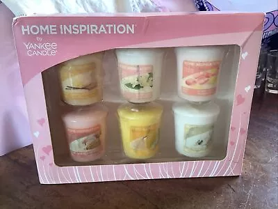 Yankee Candle Home Inspiration Six Mixed Scented Votive Candle Boxed Set • £1.99