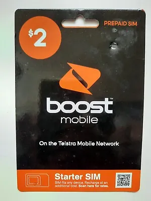 Boost  $2 Prepaid Sim Starter Kit Exp 10/05/2024 Telstra Network • $0.89