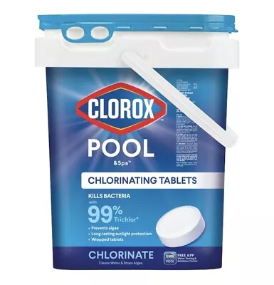 CLOROX Pool & Spa 3” Chlorinating Chlorine Tablets Kills Bacteria 35 LB Bucket • $184.99