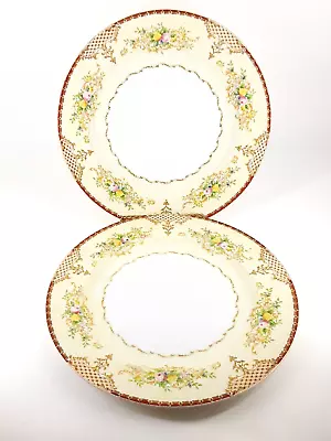 Set Of 2 Vintage MEITO CHINA Marie 9 7/8 In. Dinner Plates Hand Painted Japan • $22.49