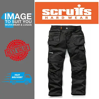 £35.99 • Buy Scruffs Flex Work Black Trousers -Slim Fit Flex Stretch Straight Leg Trade Flex