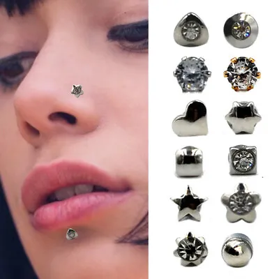 Non Piercing Strong Magnetic Lip Labret Studs Earrings Ear Studs Nose Lip Ring • $1.65