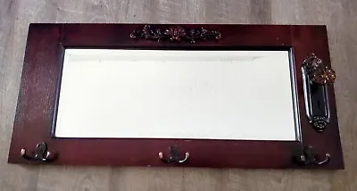 Beautiful Reproduction Antique  Door Panel Entryway Mirror With Hooks • $25