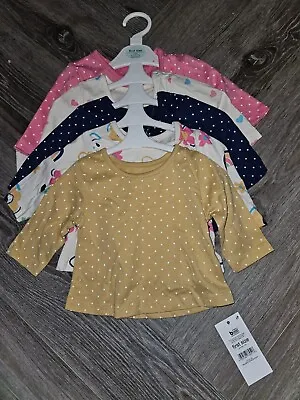 Girls Newborn First Size 5 Pack Tops • £3.80