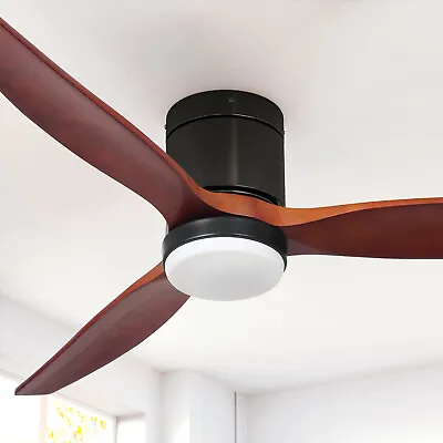 52  Low Profile Fan Ceiling Flush Mount W/6 Speed Remote 3 Colors Light Changing • $99.99