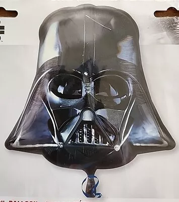 New In Package! 25  Darth Vader Star Wars Foil Party Balloon Vader Helmet READ • £10.61