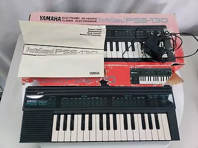 YAMAHA PortaSound PSS-130 Electronic KEYBOARD Piano SYNTHESIZER AS IS / FLAWS • $23.99