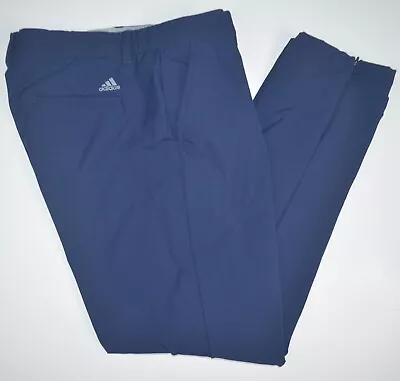 ADIDAS Frostguard Insulated Winter Stretch Flat Front Navy Golf Pants 38 X 32 • $39.95