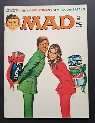 Rare 1977 MAD MAGAZINE # 179 BIONIC MAN & WOMAN - UK Edition • £15