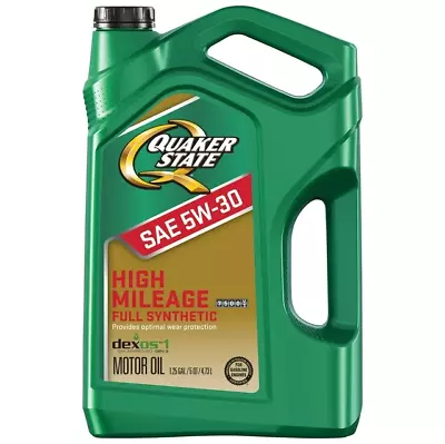 Quaker State Full Synthetic Dexos High Mileage 5W-30 Motor Oil 5 Quart • $18.10