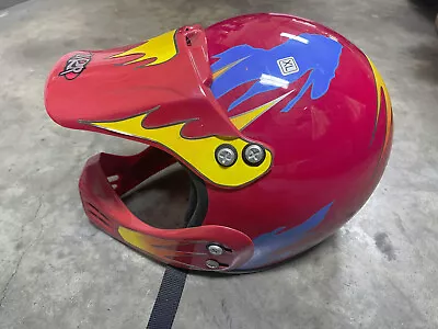 M2R 704 Motorcross Helmet Red & Design Size XL • $40