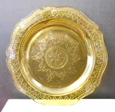 Vintage Federal Glass 11 Inch Dinner Plate Patrician Amber Depression Glass • $8.99