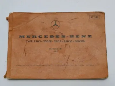 Genuine Mercedes-Benz W108 Book. Mercedes-Benz Catalog B 1968 12141 • $35