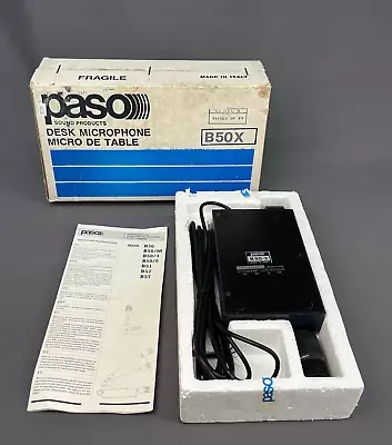 NOS/New Vintage Paso B50X Desk Microphone Made In Italy B50X • $99.99