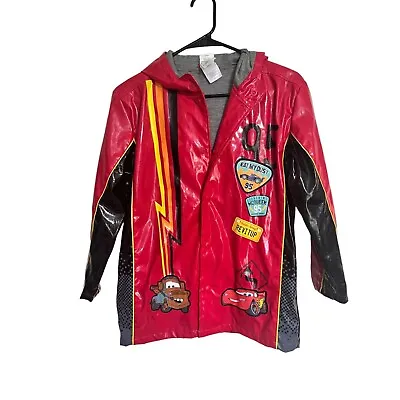 Disney Store Cars Lightning McQueen Rain Jacket/Coat Size 9/10 Embroidered Accen • $20
