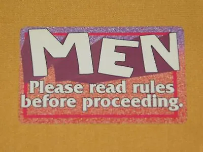 Vintage  Novelty Gag Gift Cool  Men Please Read Rules Before Proceeding  Card • $20.99