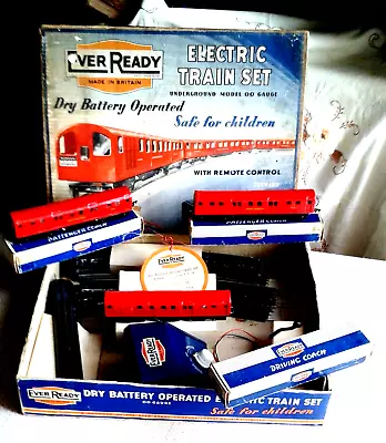 Ever Ready Tg10 Boxed London Undergound Tube Tinplate Electric Train Set 1951 • £250