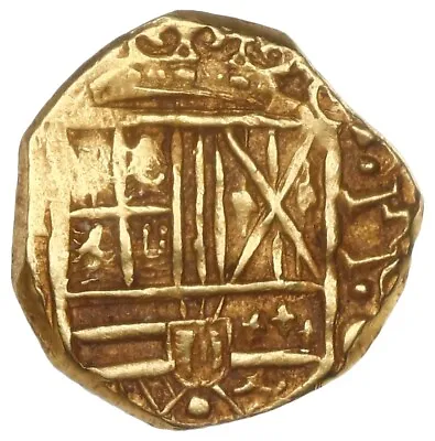 Spanish Colonial Colombia Bogota Gold Cob 2 Escudos 1689 G Very Rare • $6750