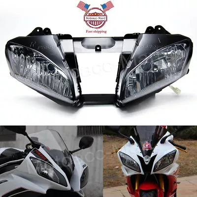 YZF R6 Front Headlight Black Head Lamp Clear Assembly For Yamaha YZFR6 2006 2007 • $66.69