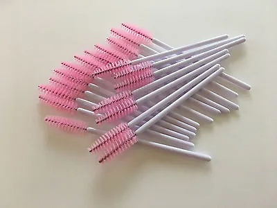 Eyelash Extension Disposable Mascara Wands Brushes Baby Pink Color • $9.99
