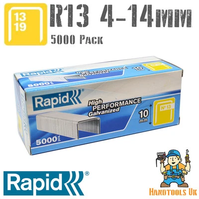 £13.98 • Buy Rapid R13 (13 Series) Fineline Staples 4,6,8,10 & 14mm (R13, R23, R30 & R33)