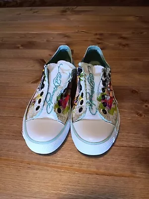 Ed Hardy Sneakers Japanese Lady Womens Size 7 • $32.99